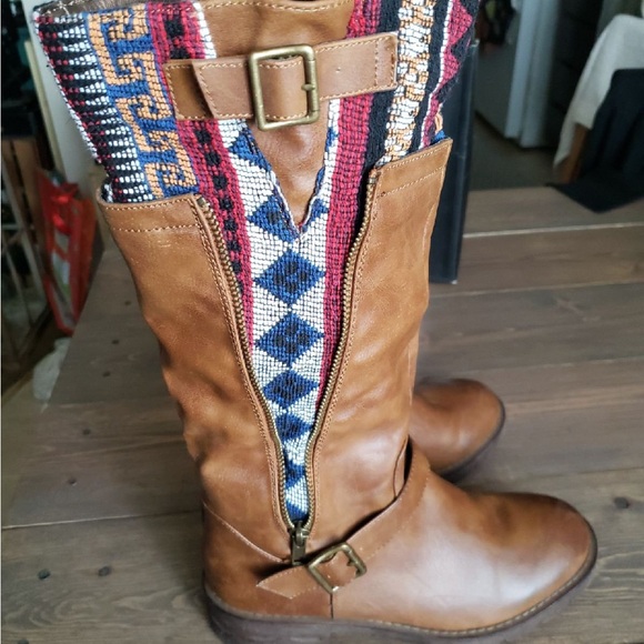 Aztec Print Pull On Boot - Picture 3 of 6